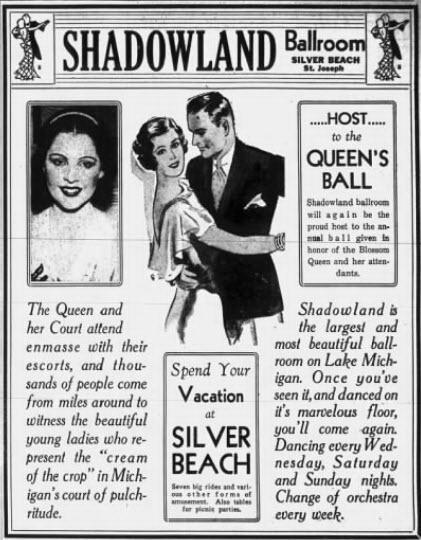 Shadowland Ballroom - May 1935 Ad (newer photo)
